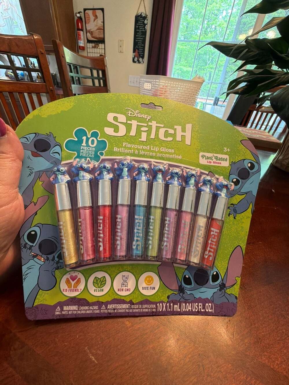 Disney Stitch Townley Girl 10-Piece Flavoured Plant Based Lip Gloss Set